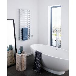 Vogue Serene 1700 x 500mm Square Tube Towel Rail - Heating Only (White) MD049 MS1700500WH