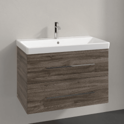Villeroy & Boch Avento Stone Oak 800mm Wall Hung 2-Drawer Washbasin and Vanity Unit SAVE05RK01