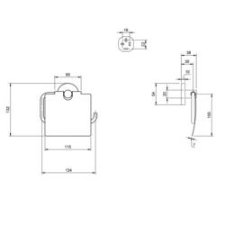 Villeroy & Boch Elements Tender Chrome Toilet Roll Holder with Cover TVA15101300061