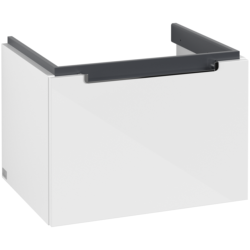 Villeroy & Boch Subway 2.0 Wall Hung Vanity Unit with 1 Drawer 587 x 420mm Glossy White A68710DH