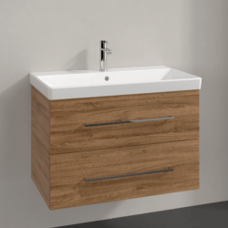 Villeroy & Boch Avento Oak Kansas 800mm Wall Hung 2-Drawer Washbasin and Vanity Unit SAVE05RH01