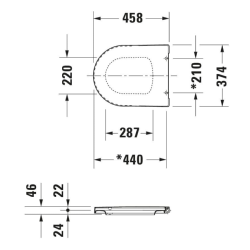 Duravit ME by Starck Toilet Seat White 0020010000