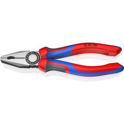 An image of Knipex Combination Pliers with Comfort Handles Black Atramentized 180mm 03 02 18...