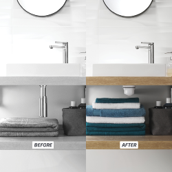 Wirquin Nano 6.7 Quick Clac All-in-One Basin Waste & Trap Black 30724237