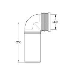 Grohe PP-Outlet Bend Ø 90 mm 42327000