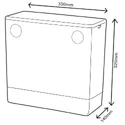 Wirquin Touchless Duo Compact Dual Flush Concealed Cistern 50120590