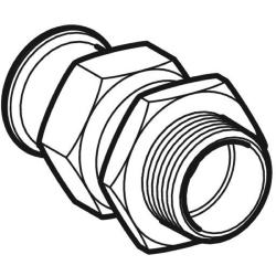 Geberit Mapress Copper Adaptor Union with Male Thread: CC499K, d=22mm, R=3/4" - 65543