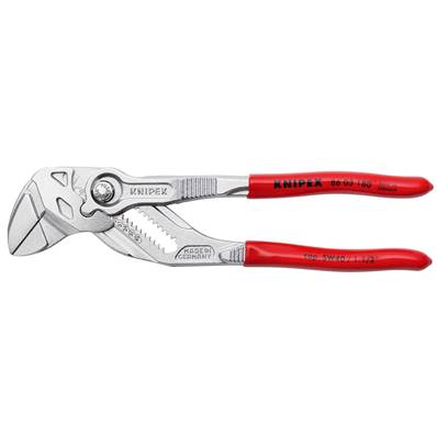 An image of Knipex Pliers Wrench Plastic Coated Chrome-plated 180mm 86 03 180