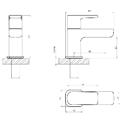 Francis Pegler Caja Basin Tap Pair Chrome 922001