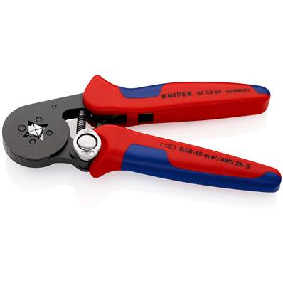 An image of Knipex Self-adjusting Crimping Pliers for Wire Ferrules with Lateral Access 180m...