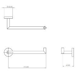 Abacus ISO PRO Towel Bar Matt Anthracite ACGE-446-2604