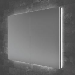 HIB Atrium 80 Semi-Recessed LED Aluminium Mirror Cabinet 53200