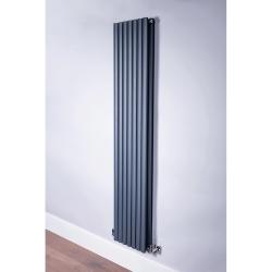 DQ Heating Cove Double Vertical Radiator 1800 x 295 in Anthracite