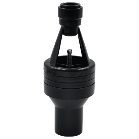 Hotun Hiflo Black SF 15mm x 32mm Push-Fit Dry Trap Tundish HHBSF15x32