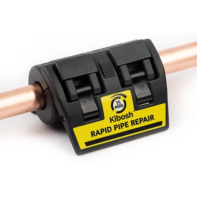 An image of Kibosh Rapid Pipe Repair Clamp 15mm Kib15bk-r
