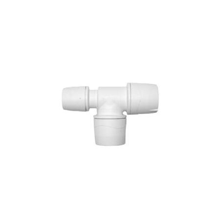 Polypipe PolyMax End Reduced Tee White 22mm x 15mm x 22mm Pushfit MAX1422