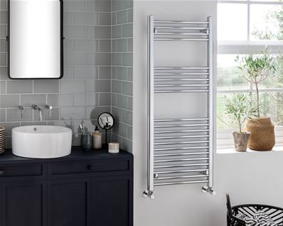 Vogue Axis 800 x 400mm Straight Ladder Towel Rail - Heating Only (Chrome) MD062 MS08040CP