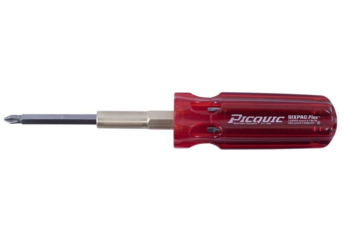 Picquic Six Pac Plus Multi Screwdriver Ruby Red Transparent PICQUICSPP