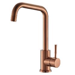 Reginox SALINA Single Lever Kitchen Mixer Tap Brushed Copper SALINACOPPER