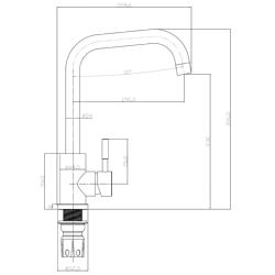 Reginox SALINA Single Lever Kitchen Mixer Tap - Brushed Nickel - SALINABN
