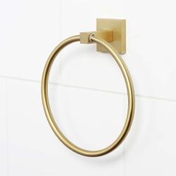 Bristan Square Towel Ring Brushed Brass SQ RING BB
