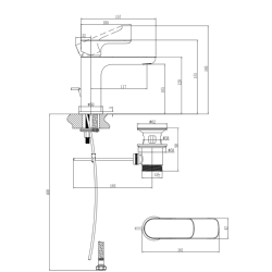 Villeroy & Boch O.novo Single Lever Basin Mixer with Pop-up Waste Chrome TVW10410111061