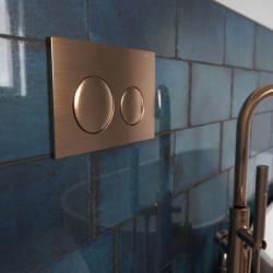 Viva Skylo Ultra16 Brushed Copper Dual Flush Plate ULTRA16
