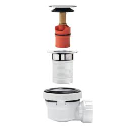 Wirquin Nano 6.7 Quick Clac All-in-One Basin Waste & Trap Gunmetal 30120775