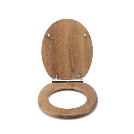 Croydex Ontario Flexi-Fix™ Toilet Seat - Wood, Teak Effect WL602086H