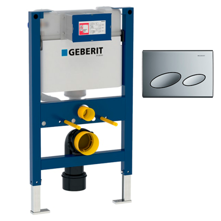 Geberit Kappa Duofix 82cm Frame, UP200 Cistern Included + Flush Plate 115.228.21.1+111.260.00.1