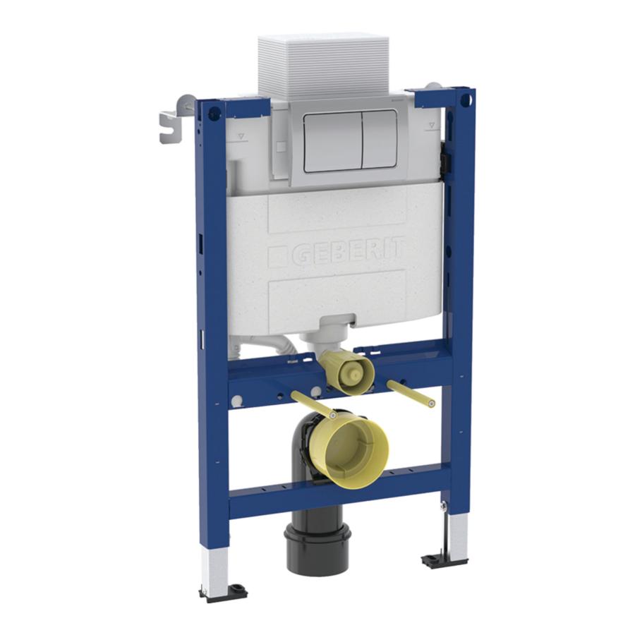 An image of Geberit Alpha 82cmh Frame & Cistern, plus Alpha01 Square Flush Plate 458.034.21....