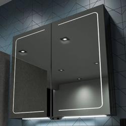 HIB Vapor 80 LED Illuminated Aluminium Mirror Cabinet 51600