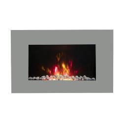 Be Modern Azonto Electric Wall Fire Grey Glass 65064
