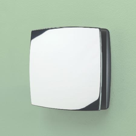 HIB Breeze Wall Mounted Bathroom Fan with Timer Chrome 32800