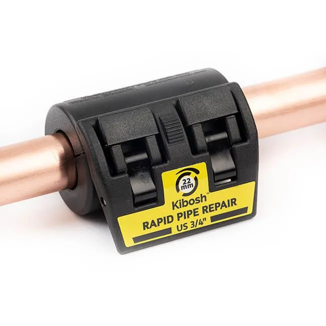 An image of Kibosh Rapid Pipe Repair Clamp 22mm Kib22bk-r