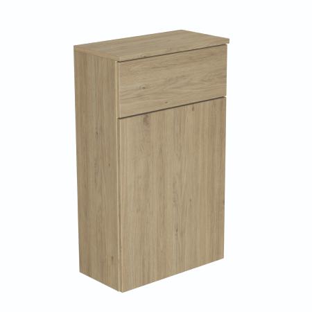 An image of Newland 500mm WC Unit Including Worktop (No Cistern) Natural Oak