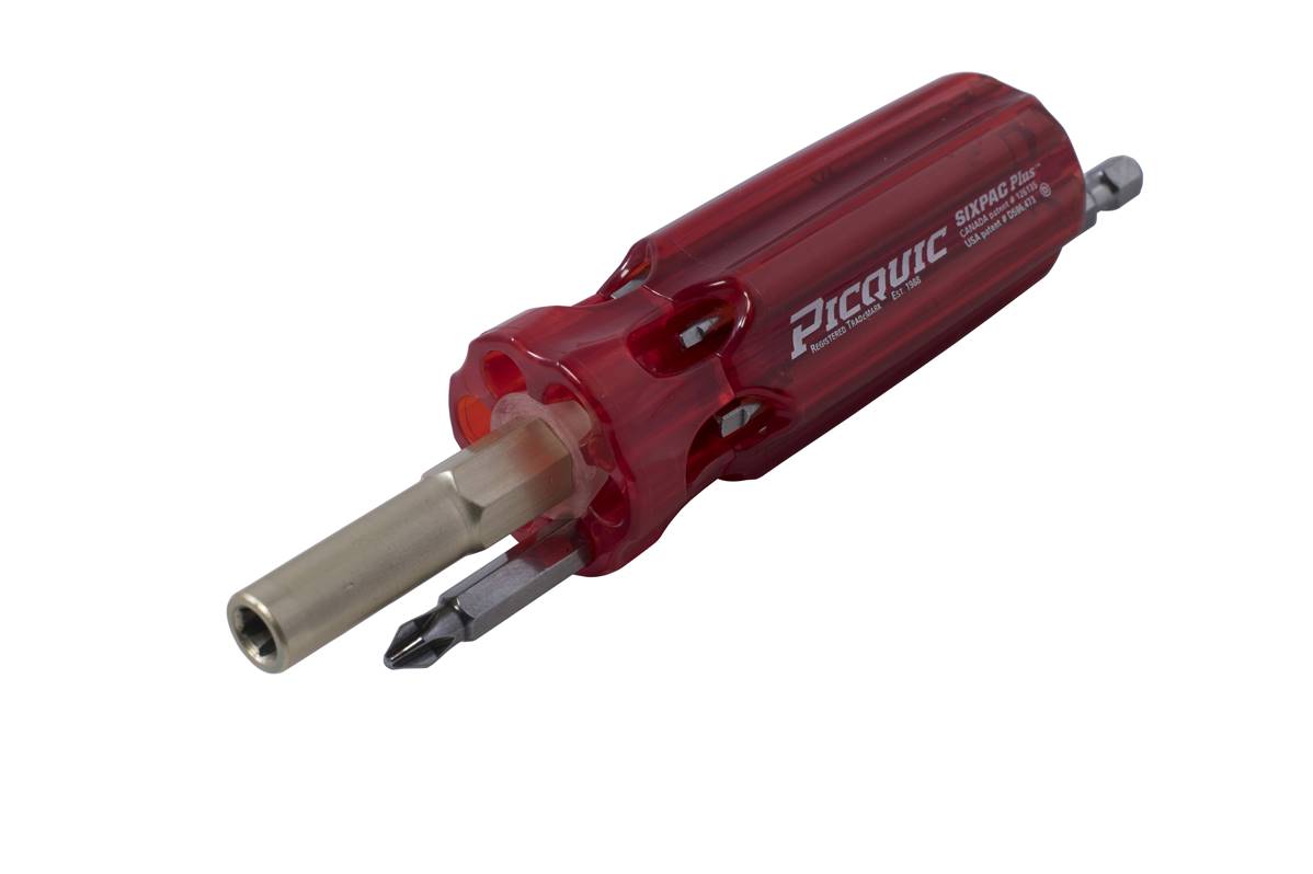 Picquic Six Pac Plus Multi Screwdriver Ruby Red Transparent PICQUICSPP