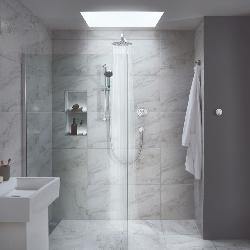 Aqualisa Quartz Classic Divert Concealed with Adj and Fixed Wall Heads - GP QZD.A2.BV.DVFW.20
