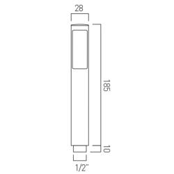 Vado Round Single Function Handset ZOO-HANDSET-DB-C/P