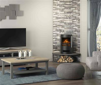 Be Modern FLARE Tunstall Cylinder Electric Stove in Matt Black 02757x