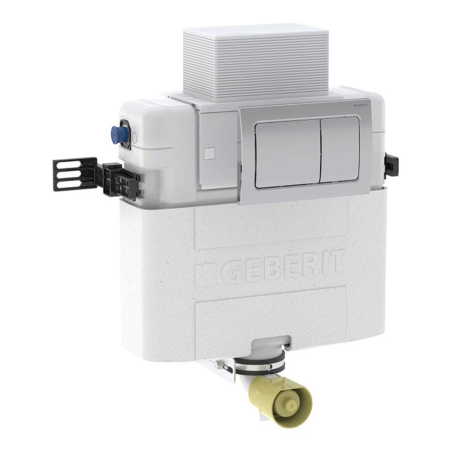 An image of Geberit Alpha 82cmh Concealed Cistern, plus Alpha01 Square Flush Plate 109.003.2...