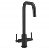 Highlife Don Twin Lever Sink Mixer Matt Black 13231B