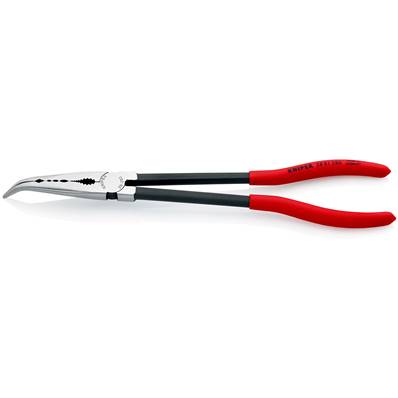 An image of Knipex Long Reach Bent Needle Nose Pliers Black Atramentized 280mm 28 81 280