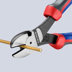 Knipex High Leverage Diagonal Cutter with Comfort Handles Black Atramentized 180mm 74 02 180