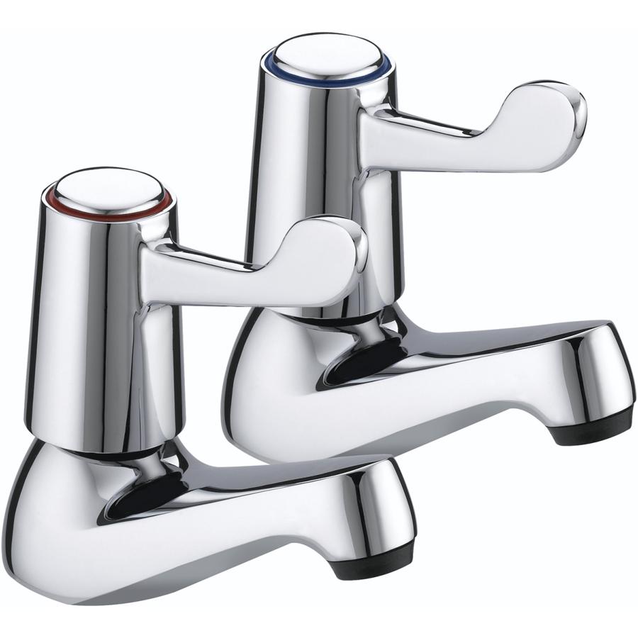 Bristan VAL 1/2 C CD Chrome Plated Lever Basin Taps