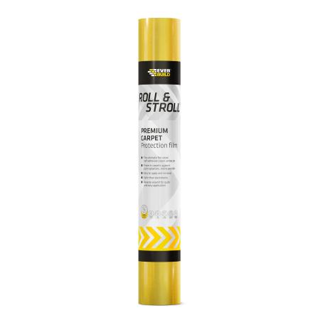 Everbuild Roll and Stroll Premium Carpet Protector Yellow 600mm x 75m