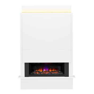 Be Modern FLARE Oxton 63" Chimney Breast Electric Fireplace in Ash White TSS-5