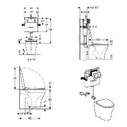 Geberit Back-to-Wall 4-in-1 Cistern, Flush Plate, Selnova Rimless Pan & Soft Close Seat Pack 118.363.21.2
