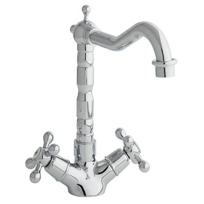 Highlife Balmoral Cruciform Traditional Sink Mixer Chrome 16631
