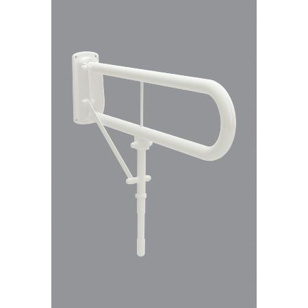 Bathex Double Arm Hinged Support Rail with Drop Down Leg - White 33920